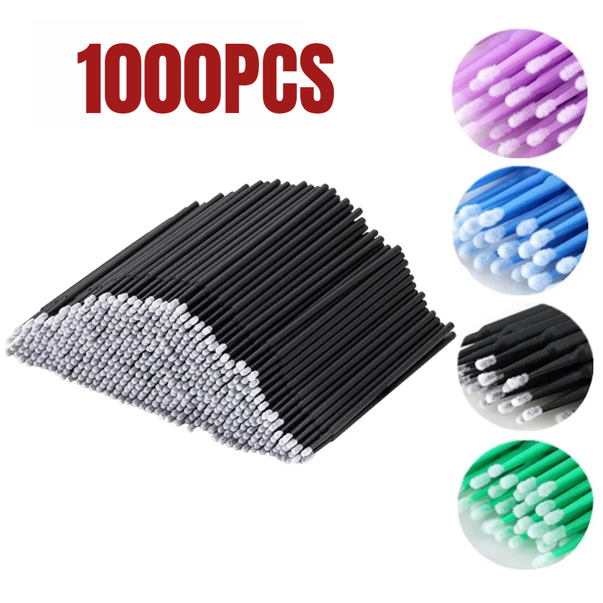 Beauty Makeup & D Anime Studio - 1000/500PCS แปรงทําความสะอาดขนตาที่มีสีสันความงามแต่งหน้า Clean Remover เครื่องมือผู้ค้าส่งแปรงคริสตัล Eyelash