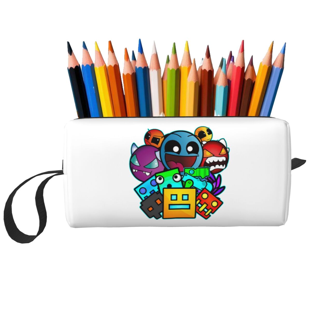 Beauty Makeup School - กระเป๋าแต่งหน้าลายเกมส์ Geometry Dash Old School กระเป๋าใส่เครื่องสำอาง