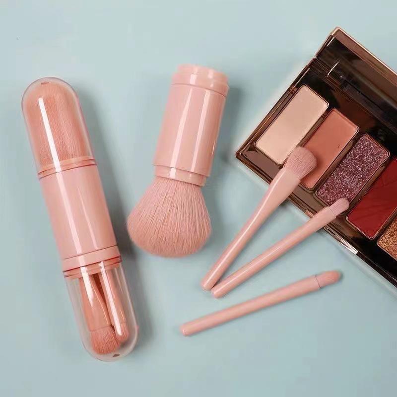 Beauty Makeup Sale - ลดราคาพิเศษ ชุดแปรงแต่งหน้าแบบพกพา 4 in 1 แปรงแต่งหน้าแบบยืดหดได้