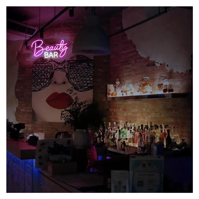 ป้ายไฟนีออนบิวตี้บาร์ ไฟหรี่แส - Beauty Makeup Wallpaper บทวิจารณ์และราคา