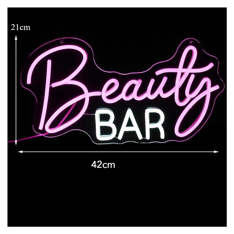ป้ายไฟนีออนบิวตี้บาร์ ไฟหรี่แส - Beauty Makeup Wallpaper บทวิจารณ์และราคา