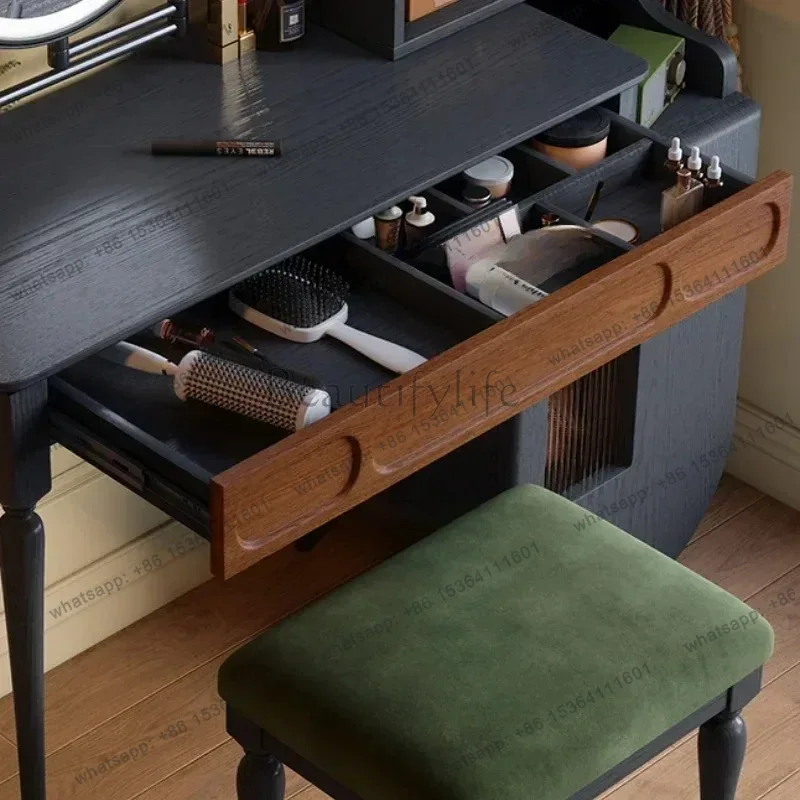 โต๊ะเครื่องแป้งสีดำ LJY พร้อมล - Beauty Makeup Vanity Set บทวิจารณ์และราคา