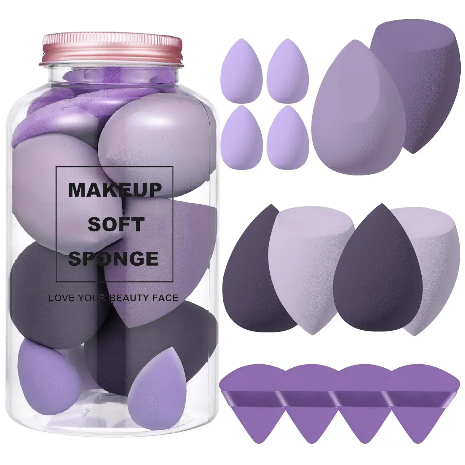 12/14 ชิ้นแต่งหน้าฟองน้ําเครื่ - Beauty Makeup Egg บทวิจารณ์และราคา