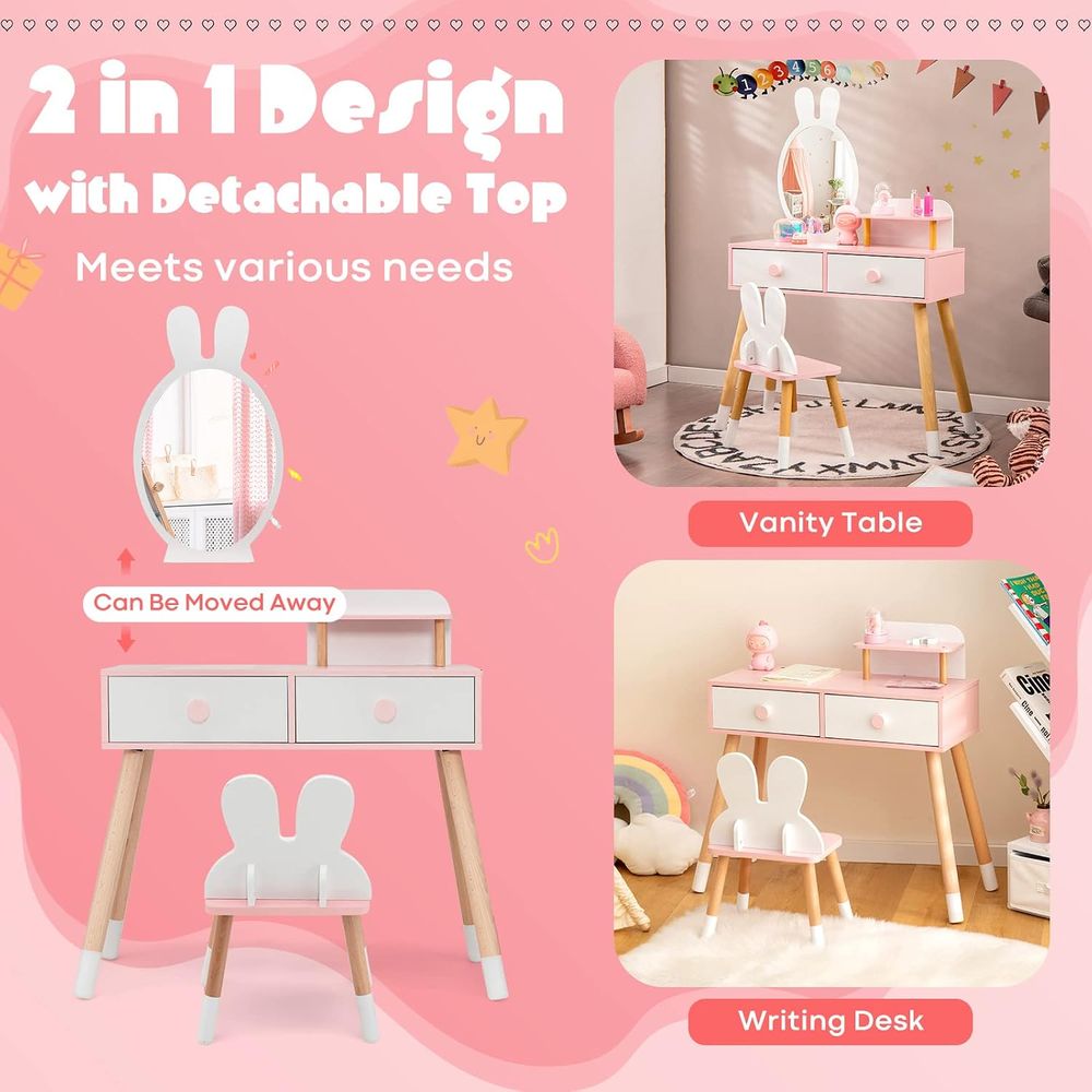 โต๊ะเครื่องแป้งเด็ก EY รุ่น Ra - Beauty Makeup Vanity Set บทวิจารณ์และราคา