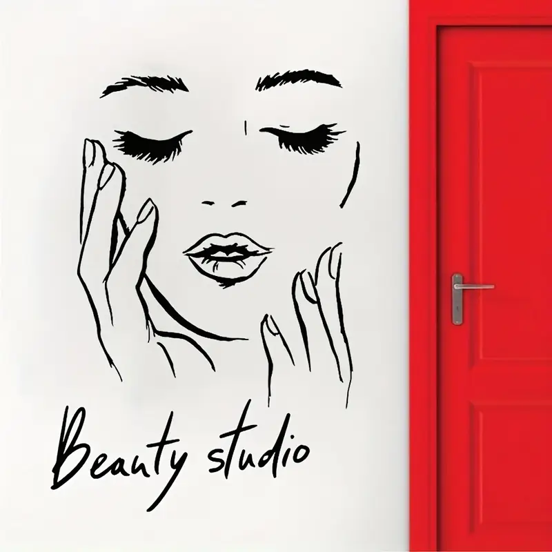 สติ๊กเกอร์ติดผนังลายใบหน้าผู้ห - Beauty Makeup Wallpaper บทวิจารณ์และราคา